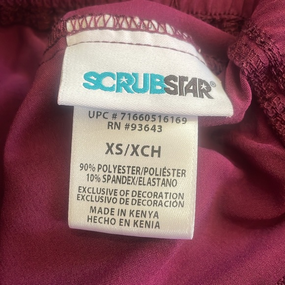 Ladies Scrubstar Premium Performance wine scrubwear. Style # SSL09841T Sz XS - Picture 14 of 15